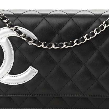 Chanel Calfskin Quilted Cambon Wallet On Chain WOC Black 9 of 12