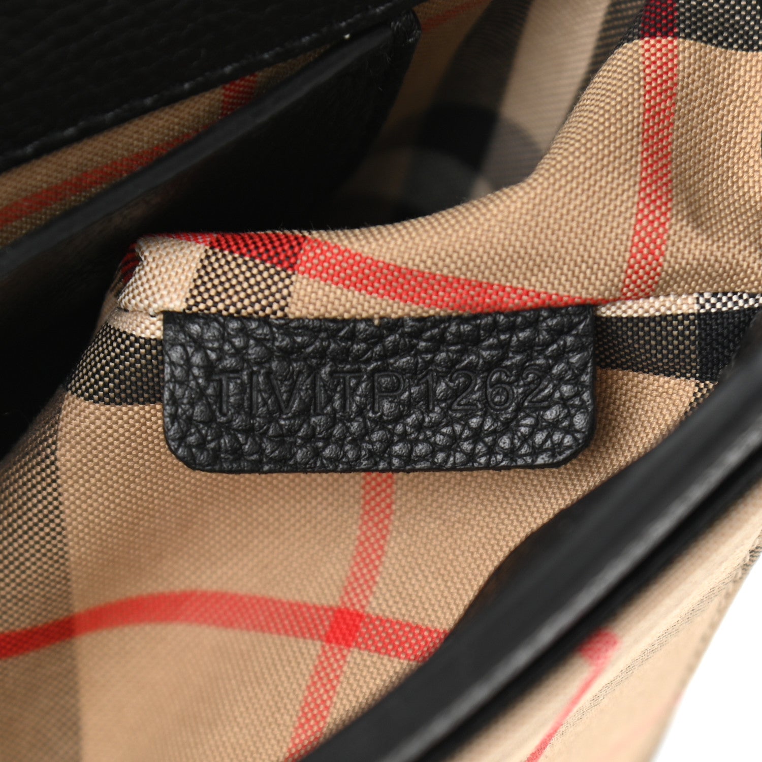 Burberry Grainy Calfskin Vintage Check Note Crossbody Bag Black 7 of 13