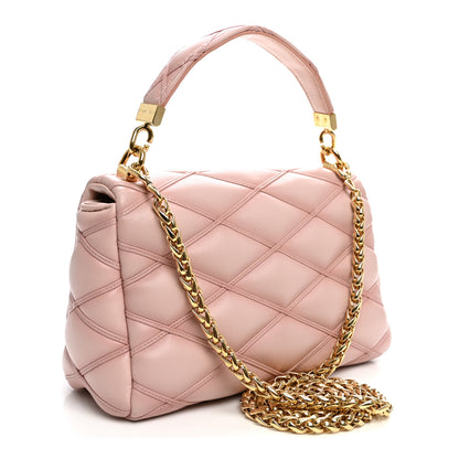 Louis Vuitton Lambskin Malletage Top Handle GO-14 MM Raspberry 3 of 10
