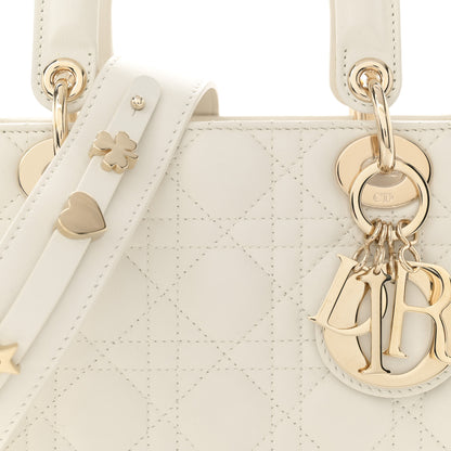 Christian Dior Lambskin Cannage Small My ABCDior Lady Dior White 8 of 10