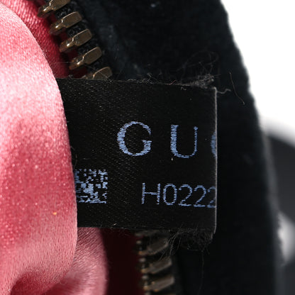 Gucci Velvet Matelasse GG Marmont Belt Bag 95 38 Black 8 of 12