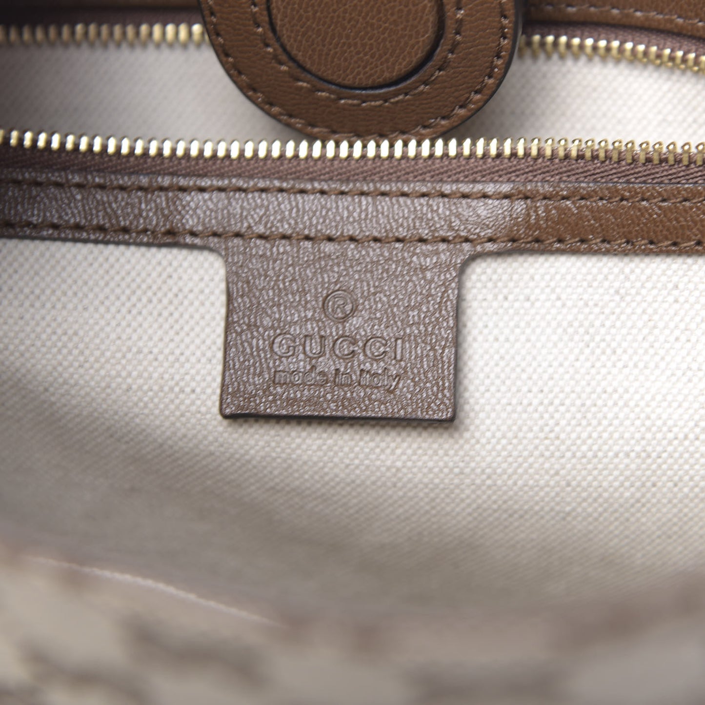 Monogram Horsebit 1955 Tote Bag Beige Brown Sugar