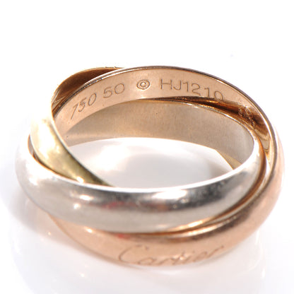 Cartier 18k Pink Yellow White Gold Trinity Ring 50 5.25 3 of 5