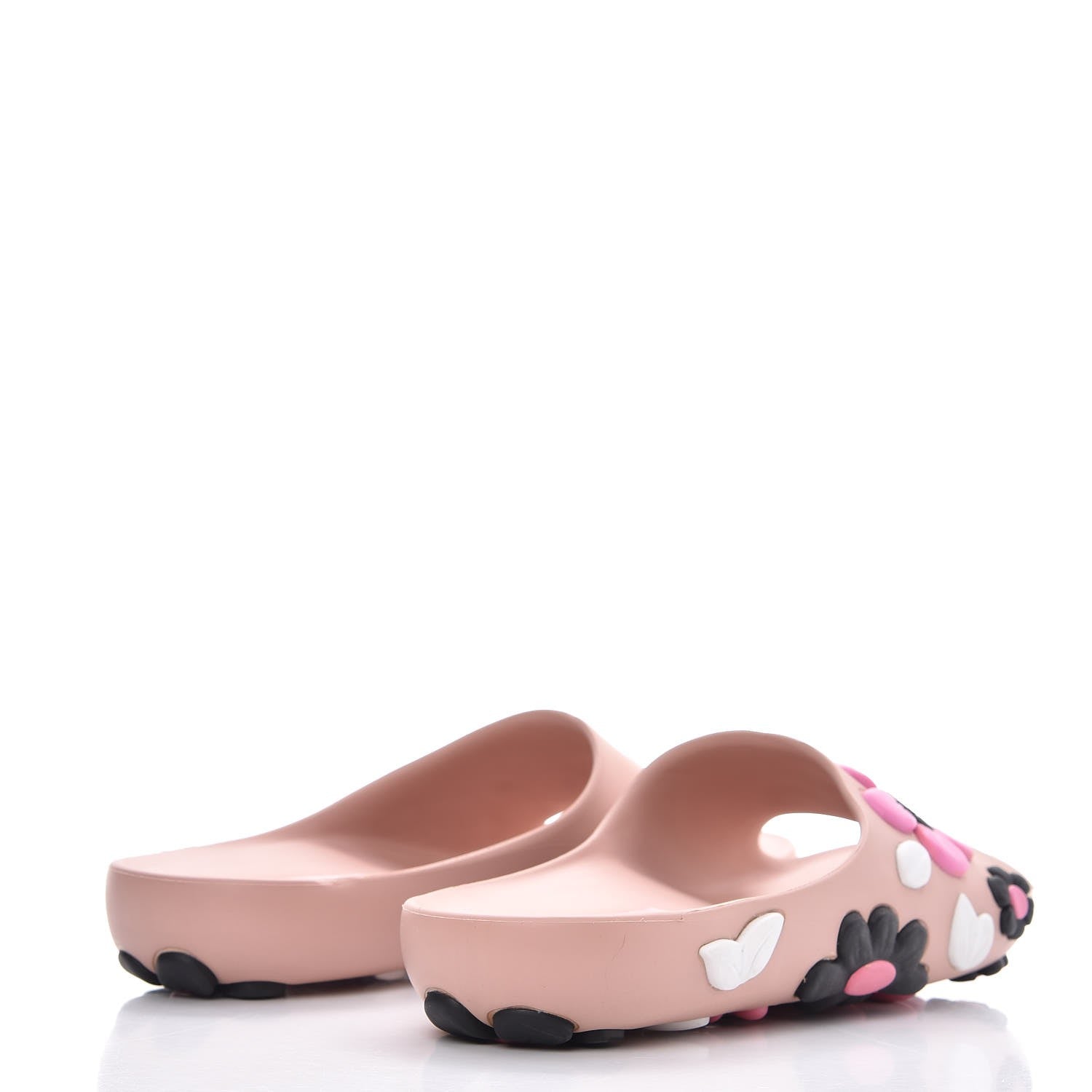 Prada Rubber Flower Slide Sandals 40 Orchidea Begonia 4 of 11