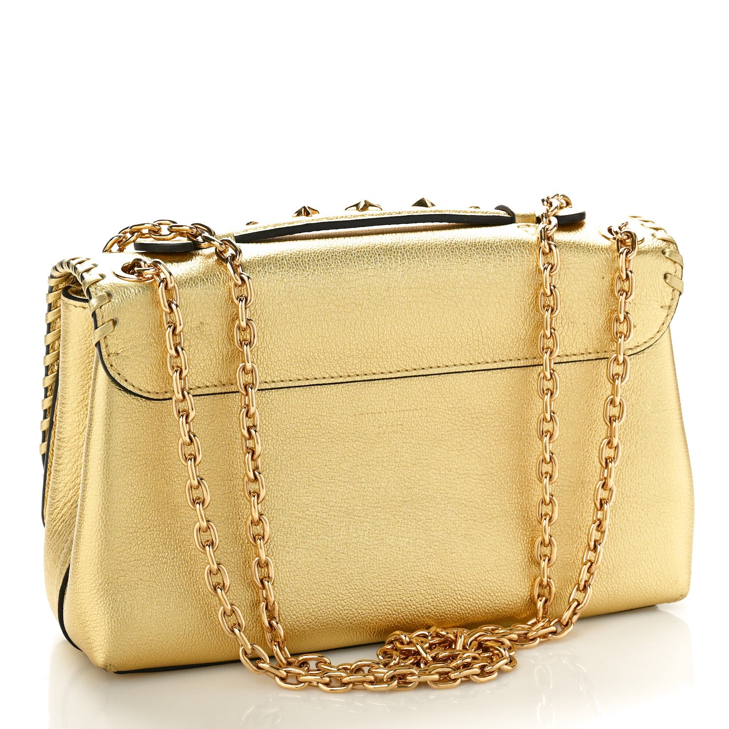 Louis Vuitton Cuir Plume Ecume Very Chain Bag Gold 2 of 11