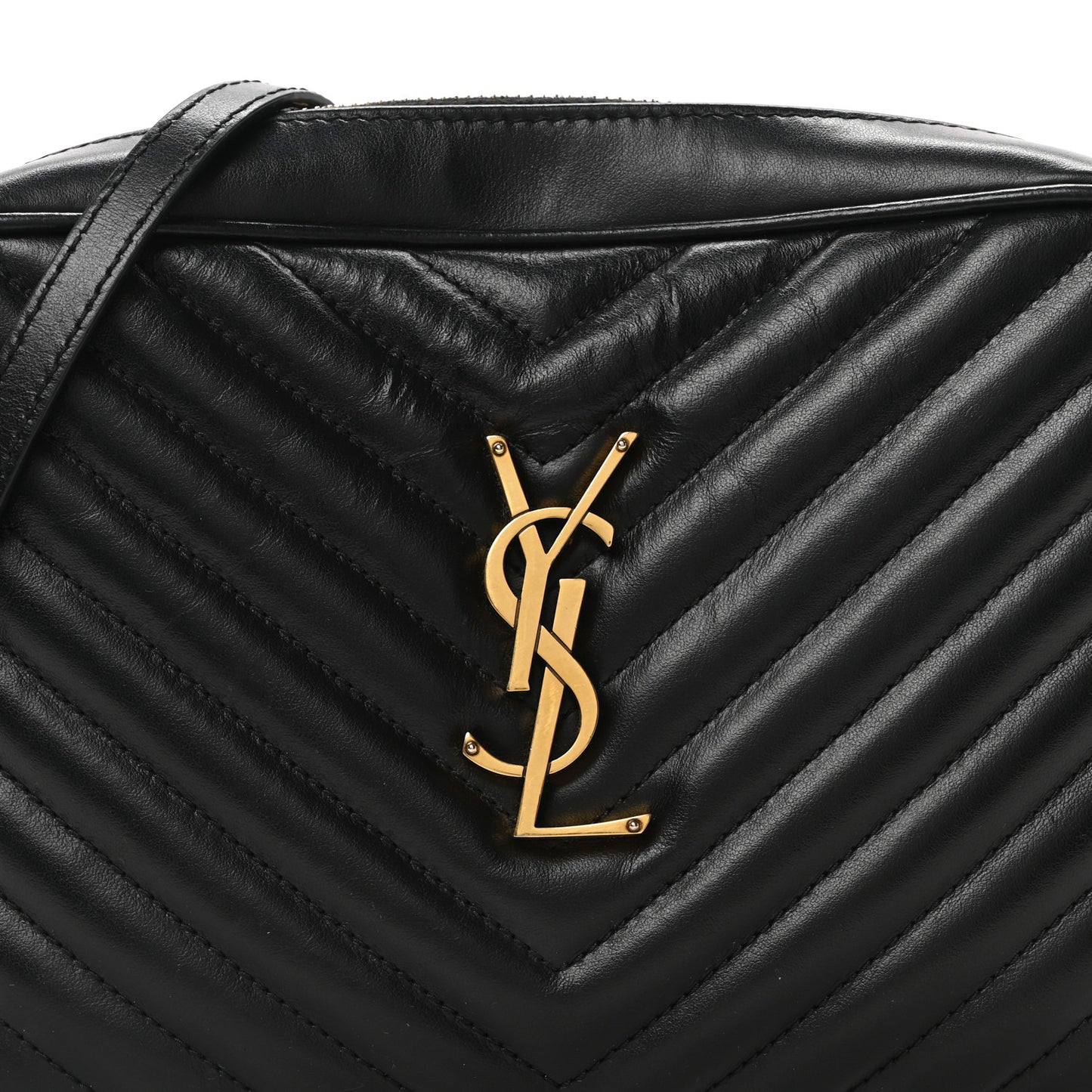 Calfskin Matelasse Monogram Lou Camera Bag Black