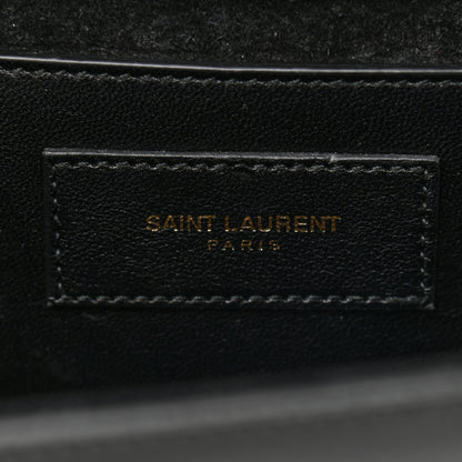 Saint Laurent Patent Medium Classic Monogram Kate Tassel Satchel Black 6 of 9