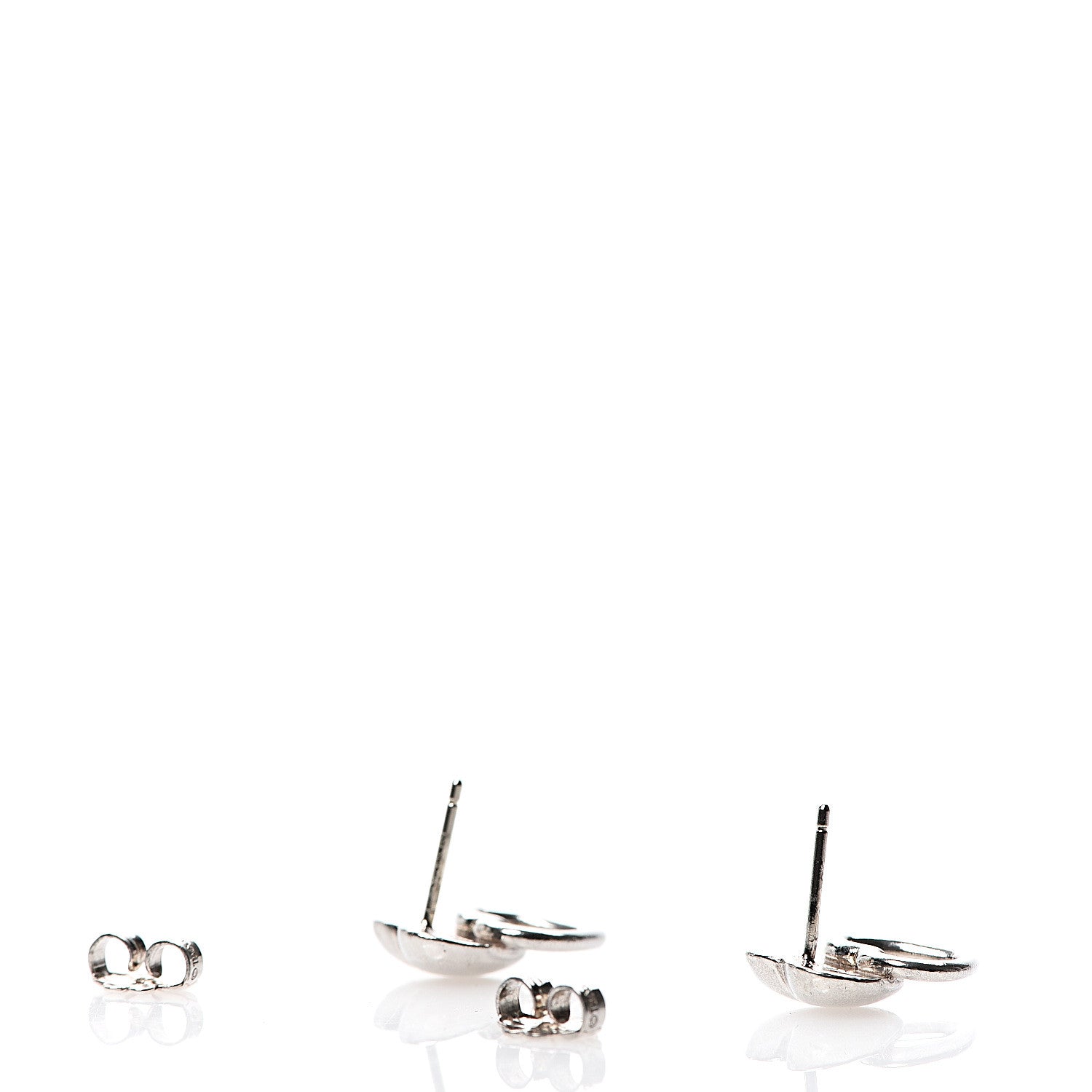 Tiffany Sterling Silver Double Heart Earrings 3 of 4