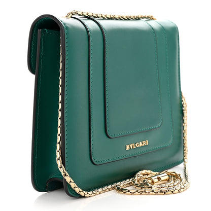 Bulgari Calfskin Small Serpenti Forever Snake Strap Crossbody Bag Emerald Green 4 of 11