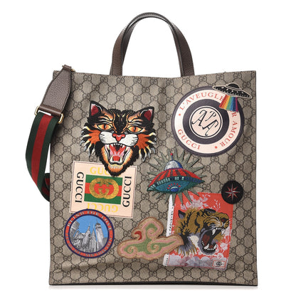 Gucci Soft GG Supreme Monogram Courrier Vertical Tote Beige New Acero 1 of 7