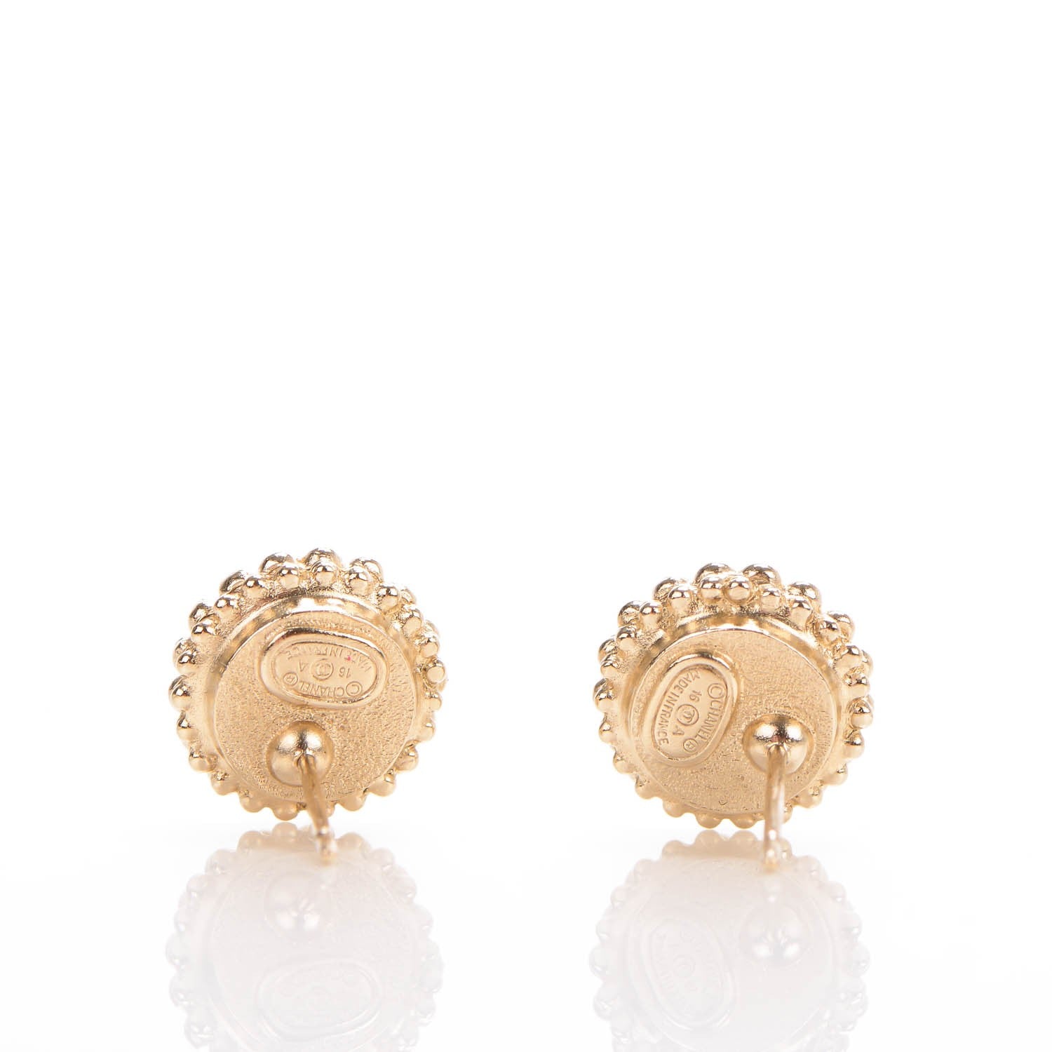 Chanel Pearl Crystal CC Earrings Gold 3 of 5