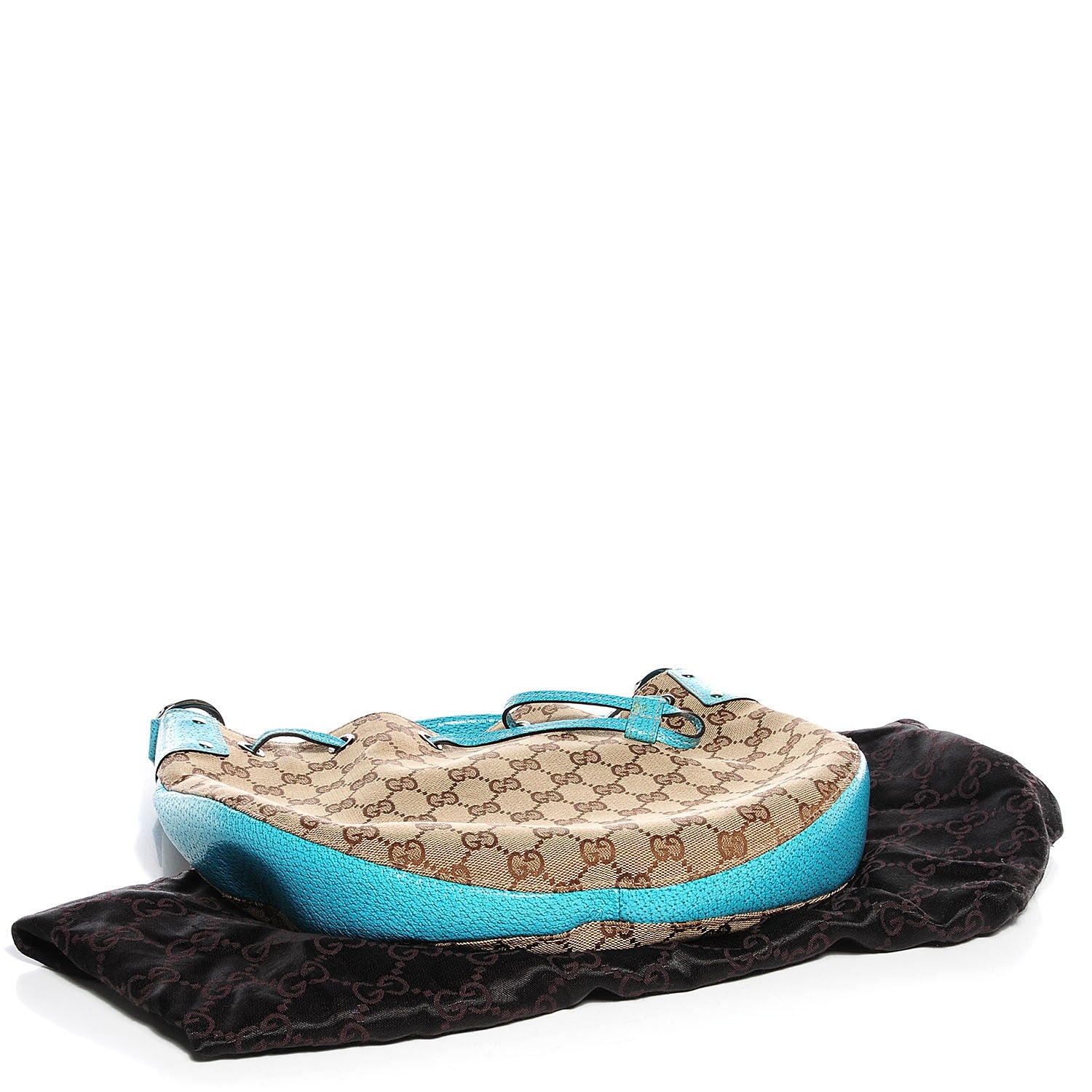 Gucci Monogram Drawstring Hobo Turquoise 4 of 7