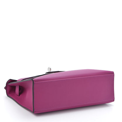 Hermes Swift Kelly Pochette Clutch Rose Pourpre 3 of 10