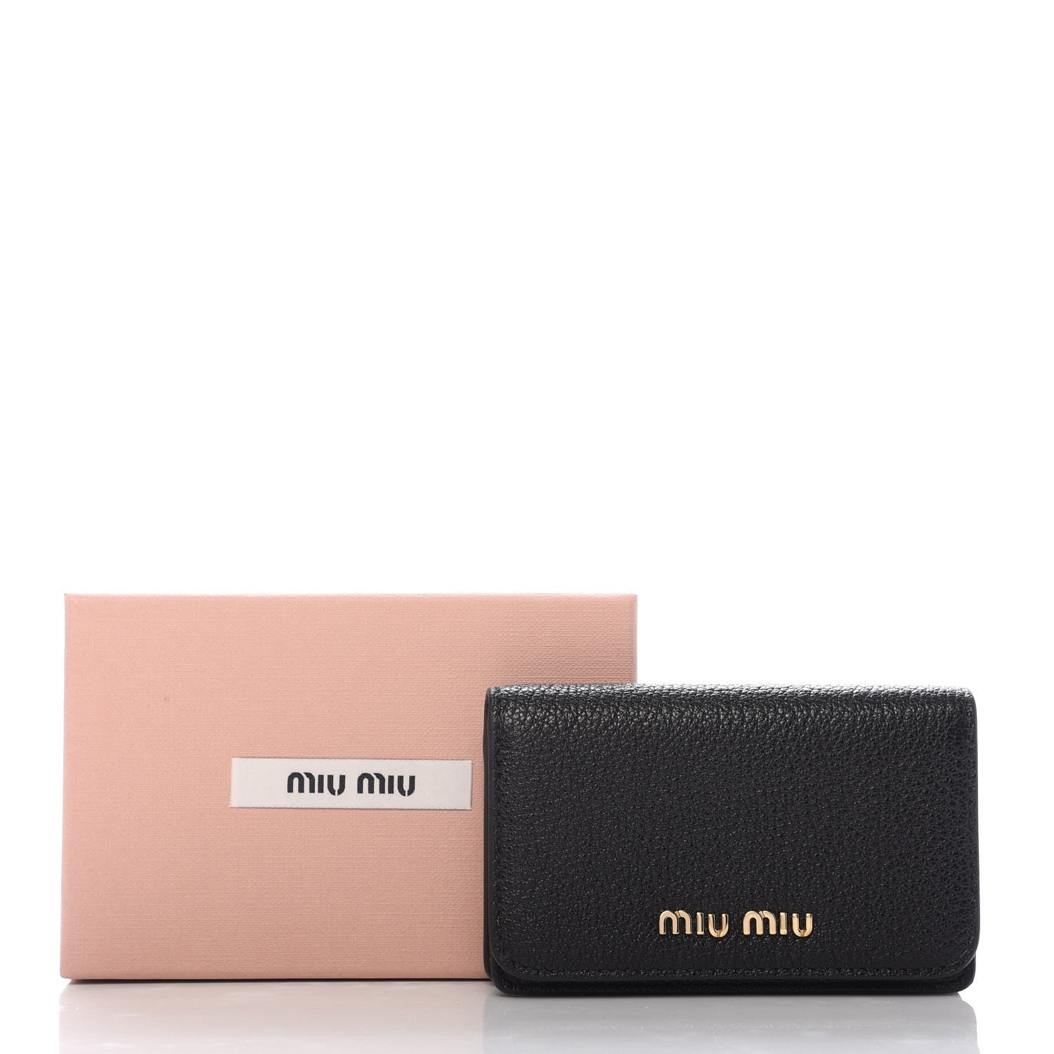 Miu Miu Madras Card Holder Black Rosa 9 of 9
