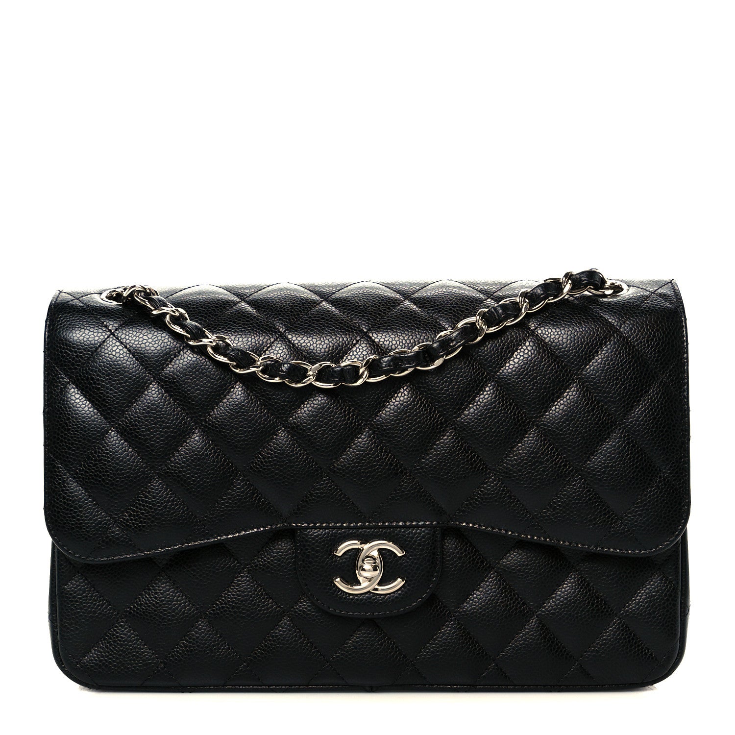 Chanel Caviar Quilted Jumbo Double Flap Black 1 of 12