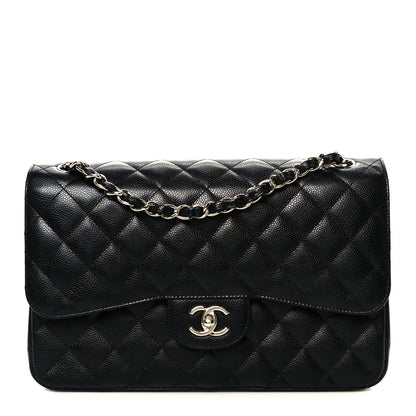 Chanel Caviar Quilted Jumbo Double Flap Black 1 of 12