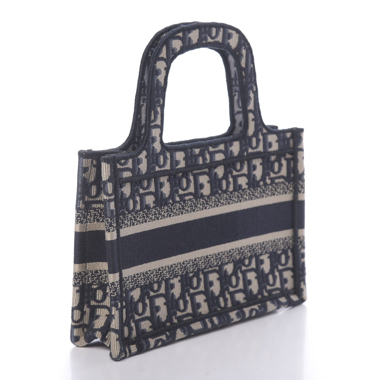 Oblique Mini Book Tote Blue Multicolor