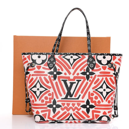 Louis Vuitton Monogram Giant Crafty Neverfull MM Creme Rouge Black 9 of 9