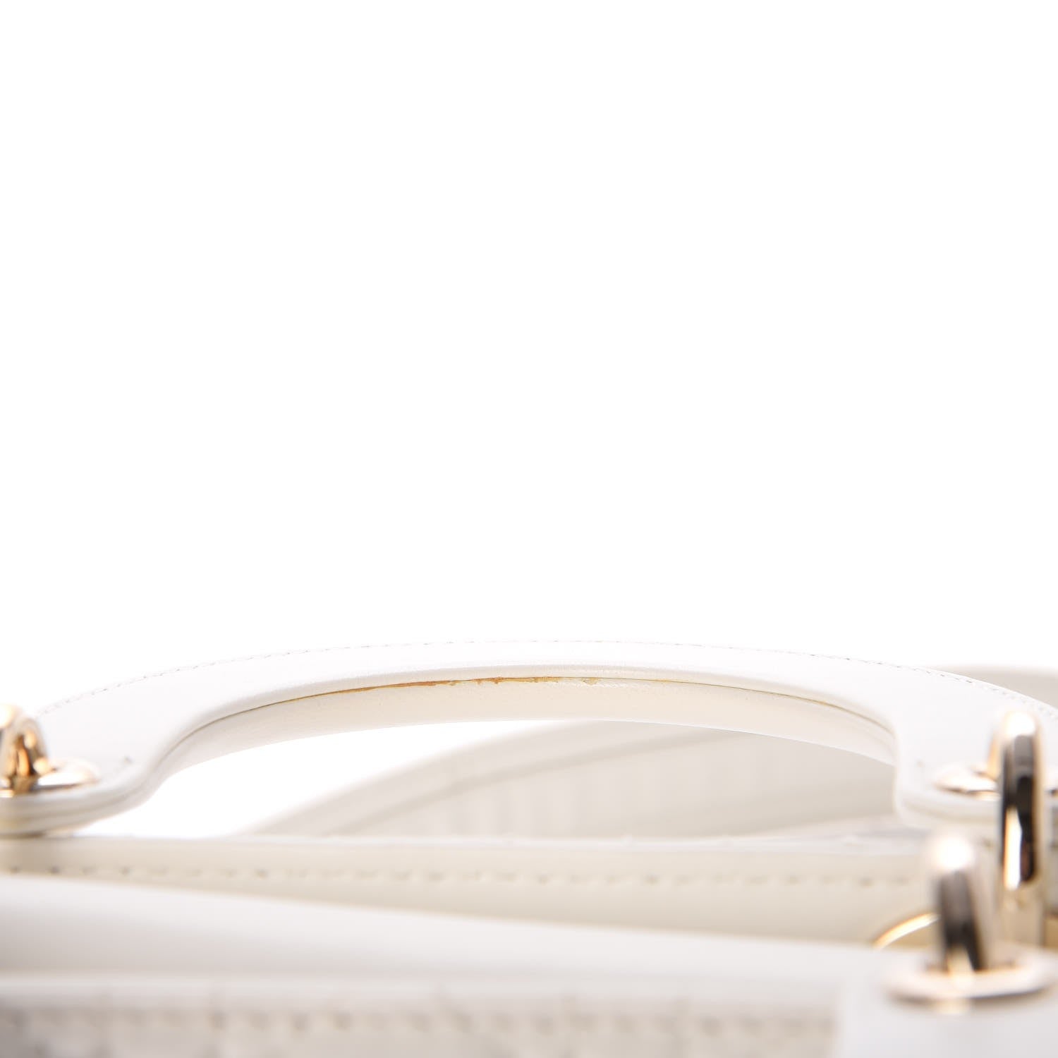 Christian Dior Lambskin Cannage Small My Lady Dior White 5 of 11