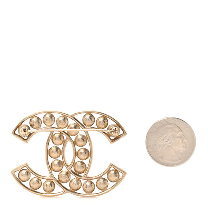 Chanel Pearl CC Brooch Light Gold 2 of 3