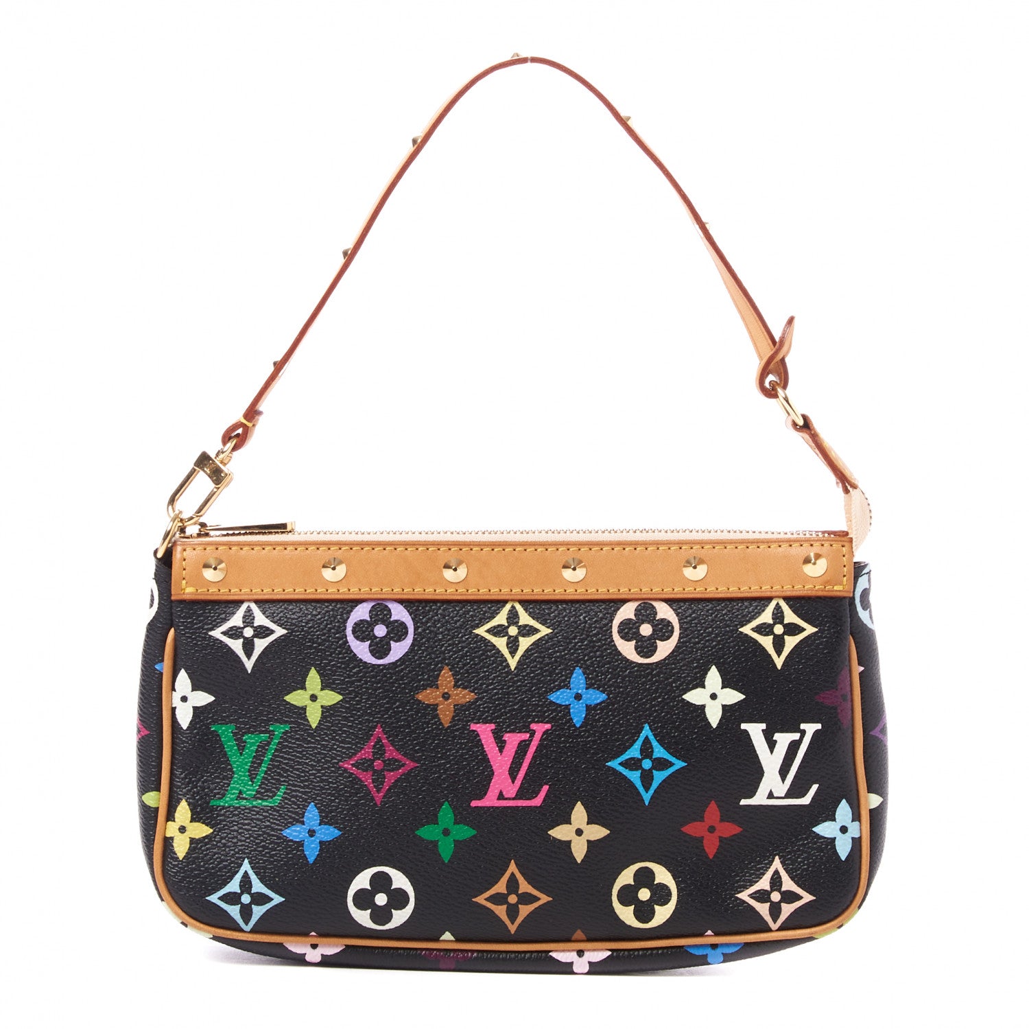 Louis Vuitton Monogram Multicolor Pochette Accessories Black 1 of 9