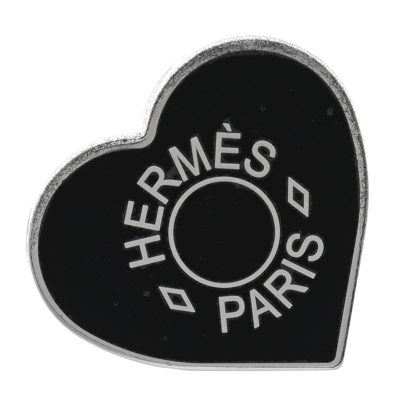 Hermes Palladium Coeur Scarf Ring Black 1 of 4