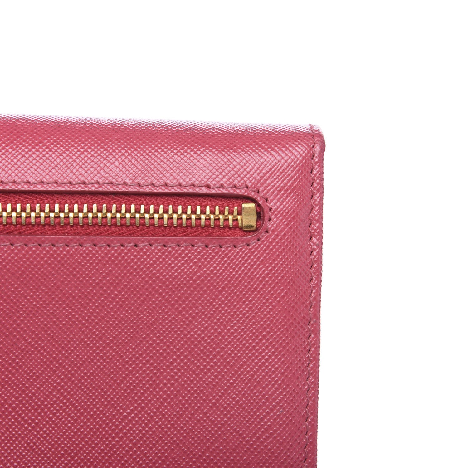 Prada Saffiano Metal Continental Flap Wallet Peonia 8 of 9