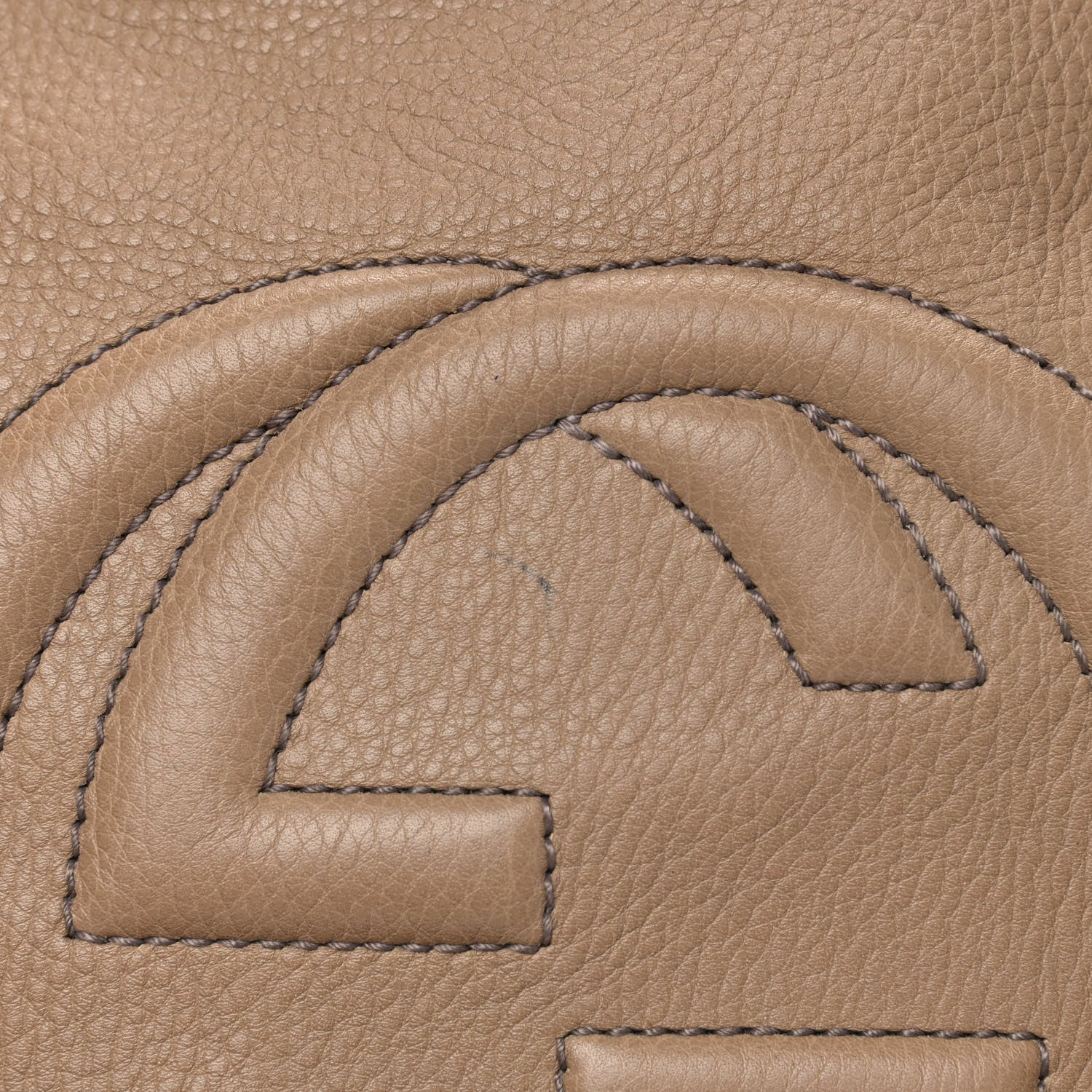 Gucci Pebbled Calfskin Large Soho Chain Shoulder Bag Nude 15 of 21