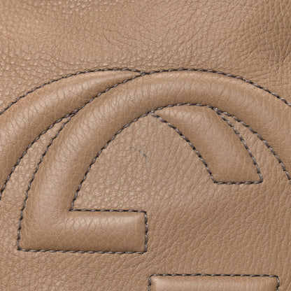 Gucci Pebbled Calfskin Large Soho Chain Shoulder Bag Nude 15 of 21