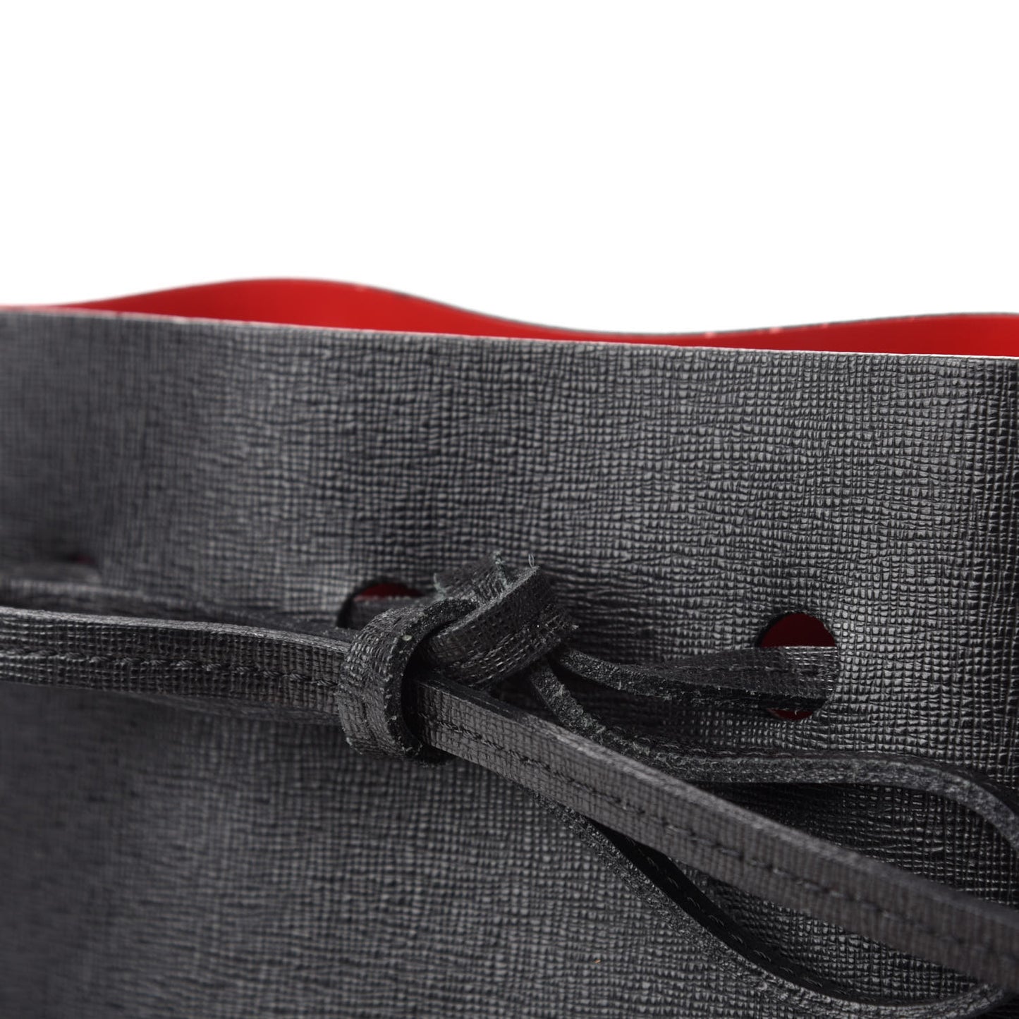 Saffiano Mini Bucket Bag Black Flamma