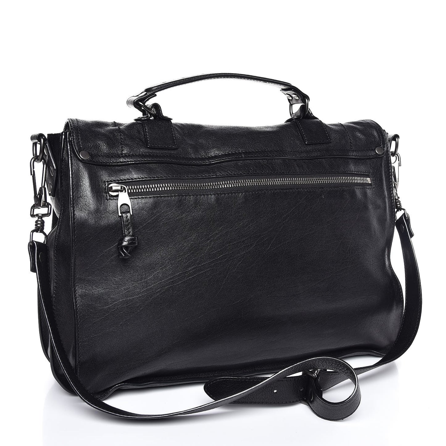 Lambskin PS1 Large Satchel Black