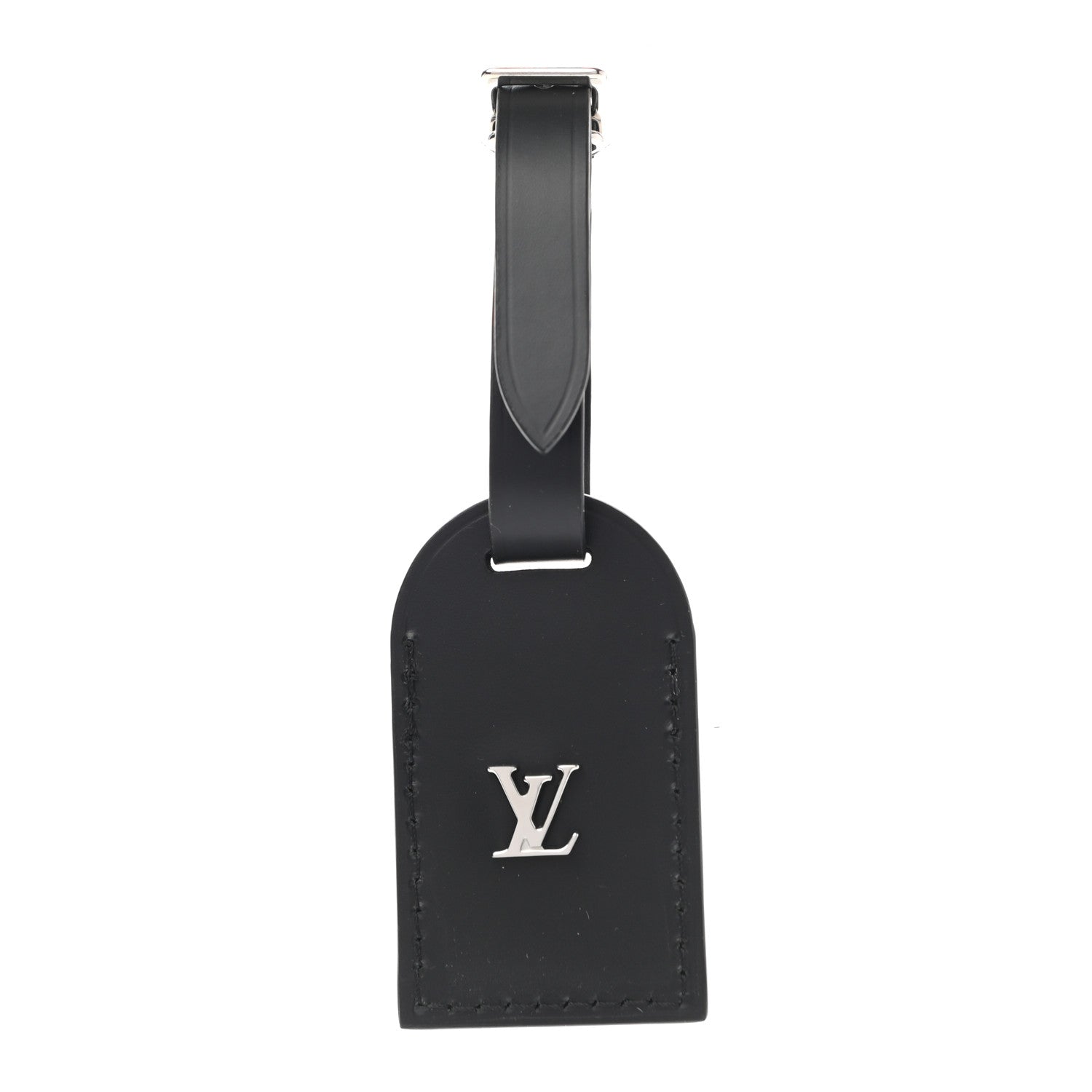 Louis Vuitton Calfskin City Steamer Luggage Tag Black 1 of 3