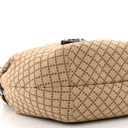 Gucci Canvas Diamante Hobo Dark Brown 11 of 17
