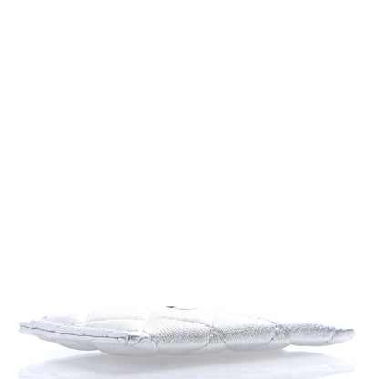 Chanel Metallic Lambskin Quilted Card Holder Silver 4 of 11