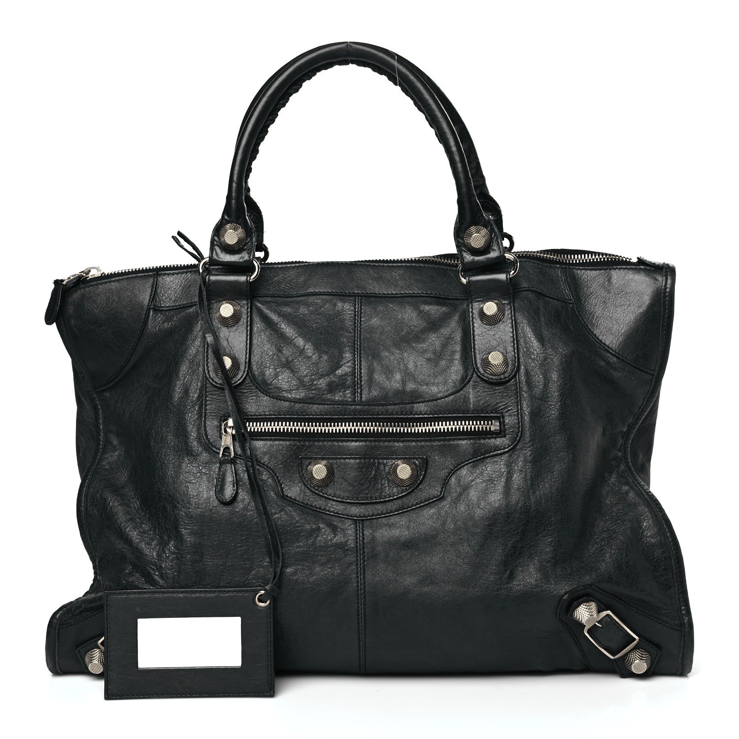 Balenciaga Agneau Giant 21 Silver Hardware Weekender Black 1 of 11
