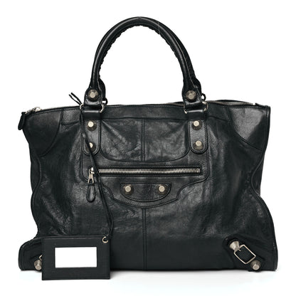 Balenciaga Agneau Giant 21 Silver Hardware Weekender Black 1 of 11