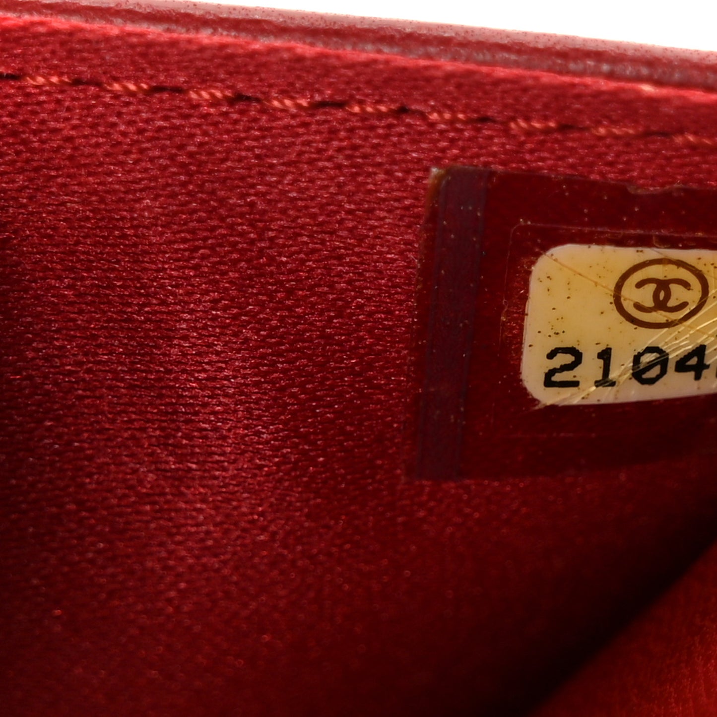 Lambskin Camellia Embossed Wallet on Chain WOC Red