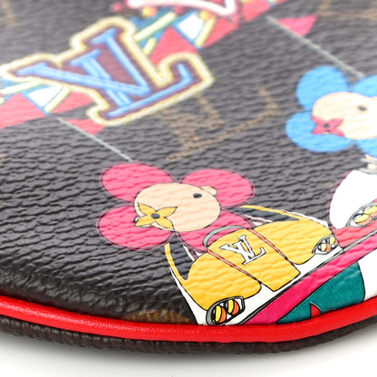 Louis Vuitton Monogram 2020 Christmas Animation Bumper Cars Round Coin Purse Coquelicot 8 of 10