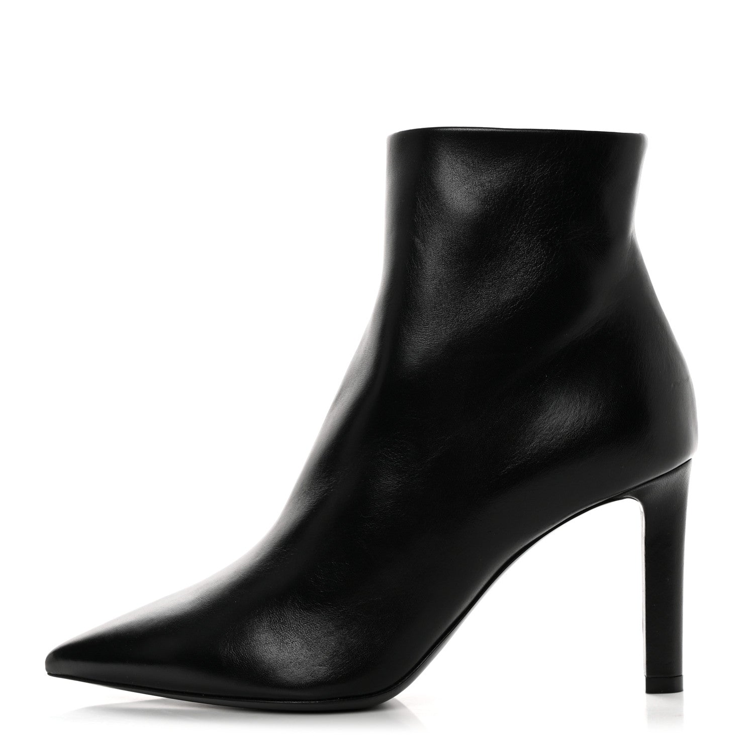 Saint Laurent Santiago Russo Kate 85 Zip Bootie 38.5 Black 1 of 9