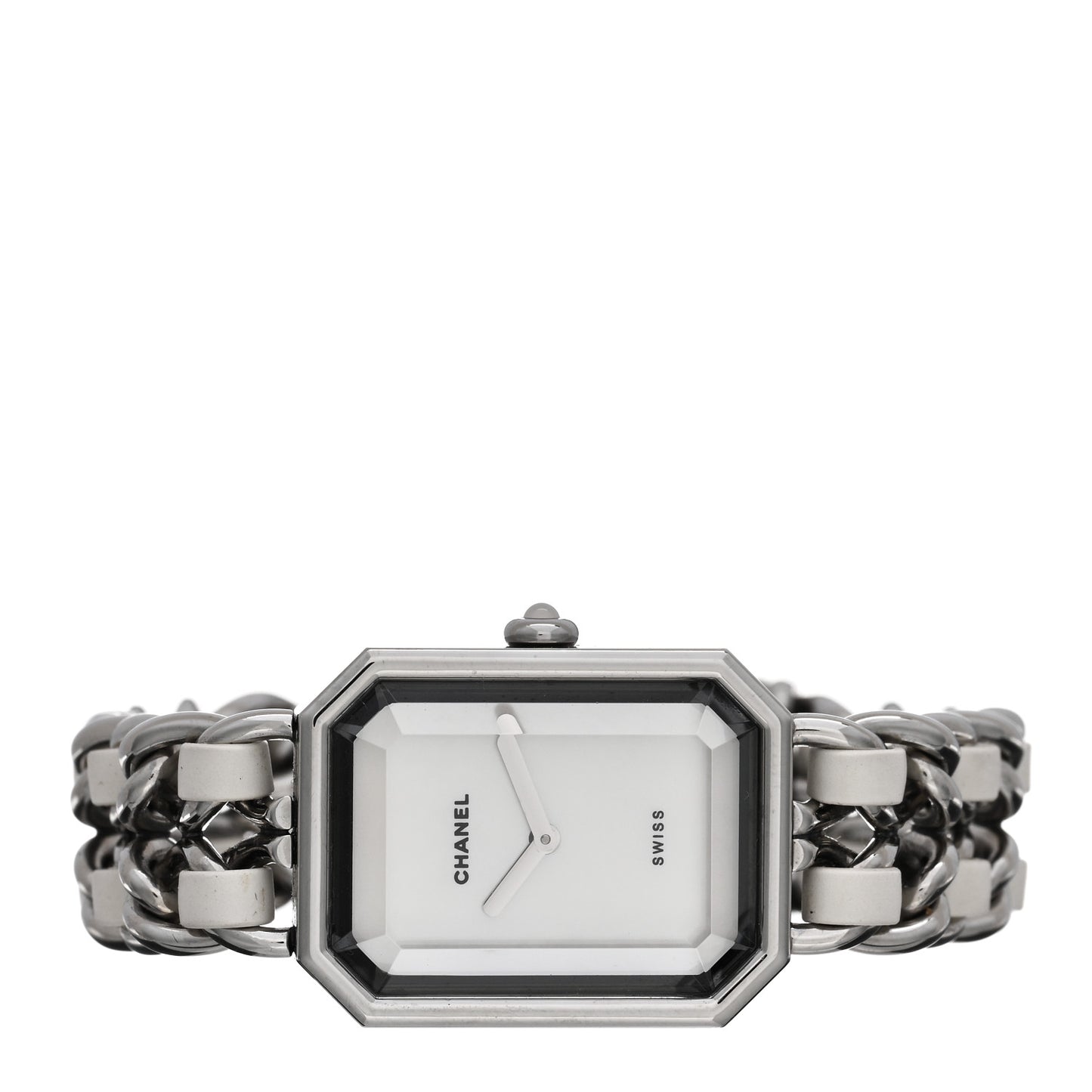 Stainless Steel Lambskin Mother of Pearl 20mm Chain Premiere Quartz Watch White S