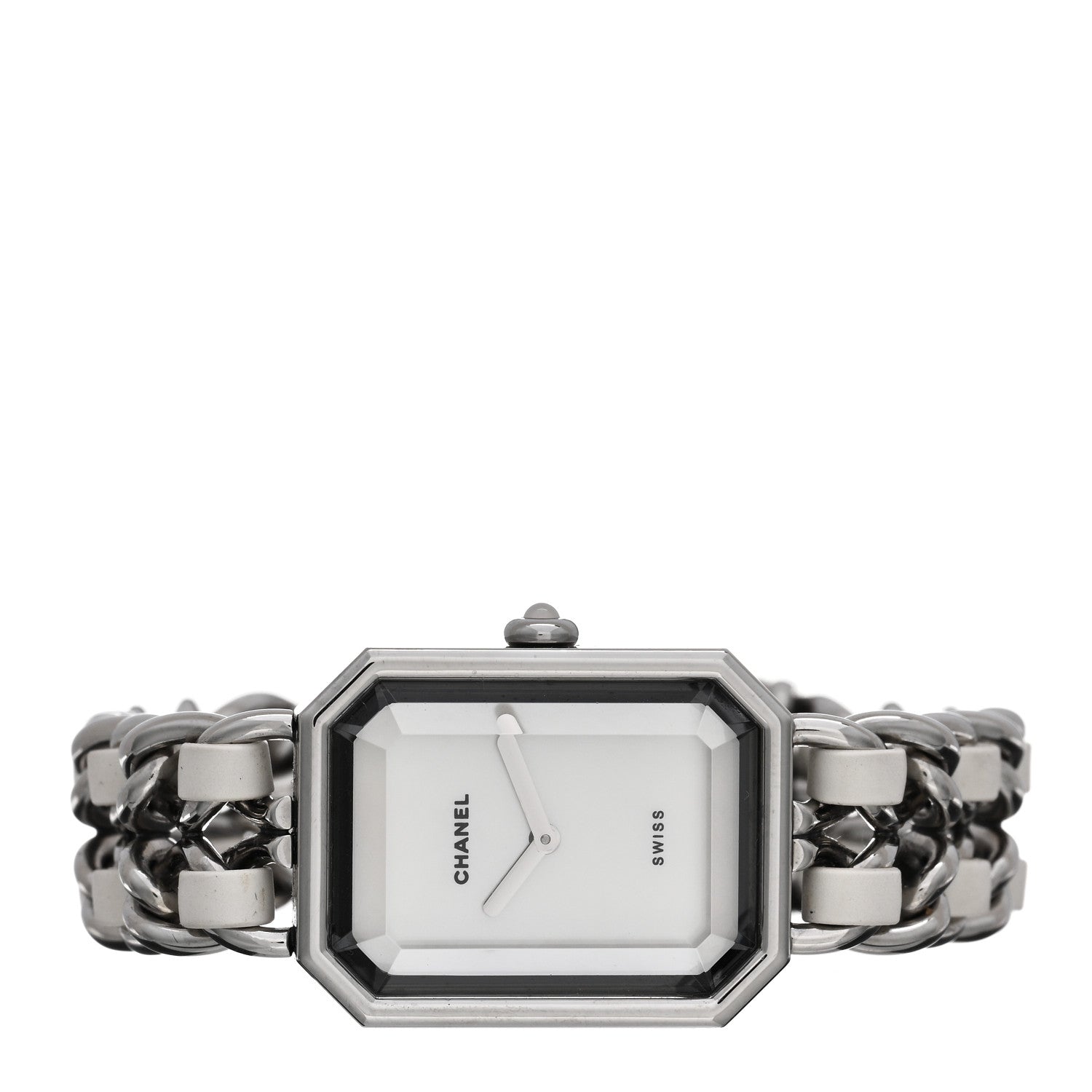 Chanel Stainless Steel Lambskin Mother of Pearl 20mm Chain Premiere Quartz Watch White S 2 of 4