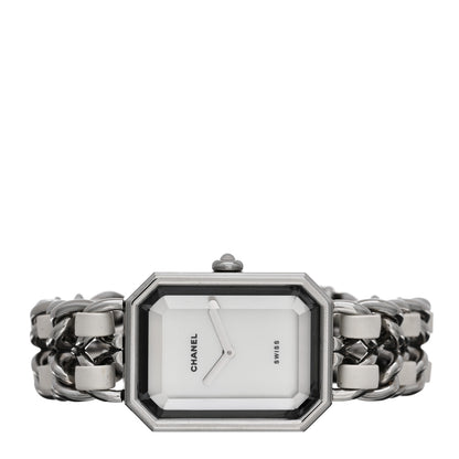 Chanel Stainless Steel Lambskin Mother of Pearl 20mm Chain Premiere Quartz Watch White S 2 of 4