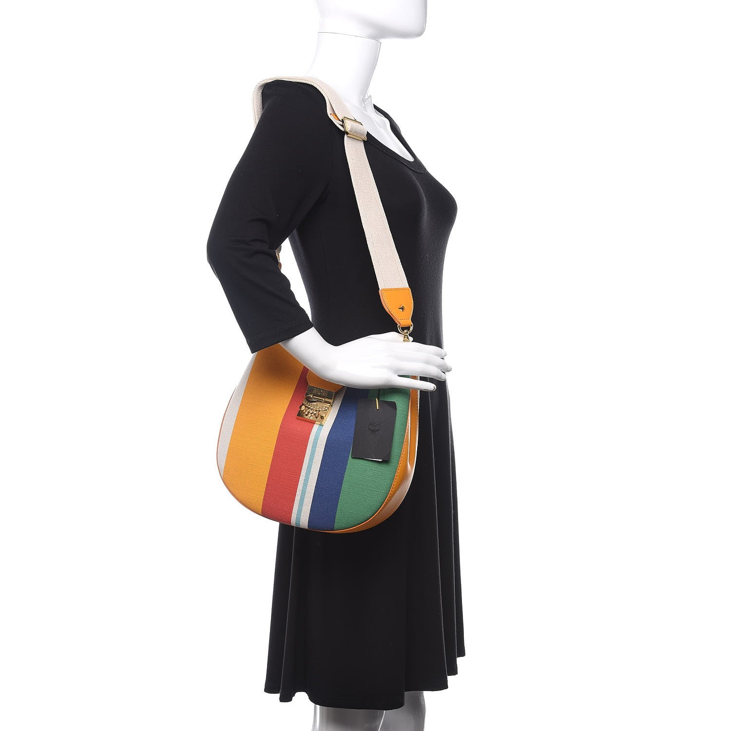 MCM Canvas Medium Patricia Hobo Rainbow 2 of 10