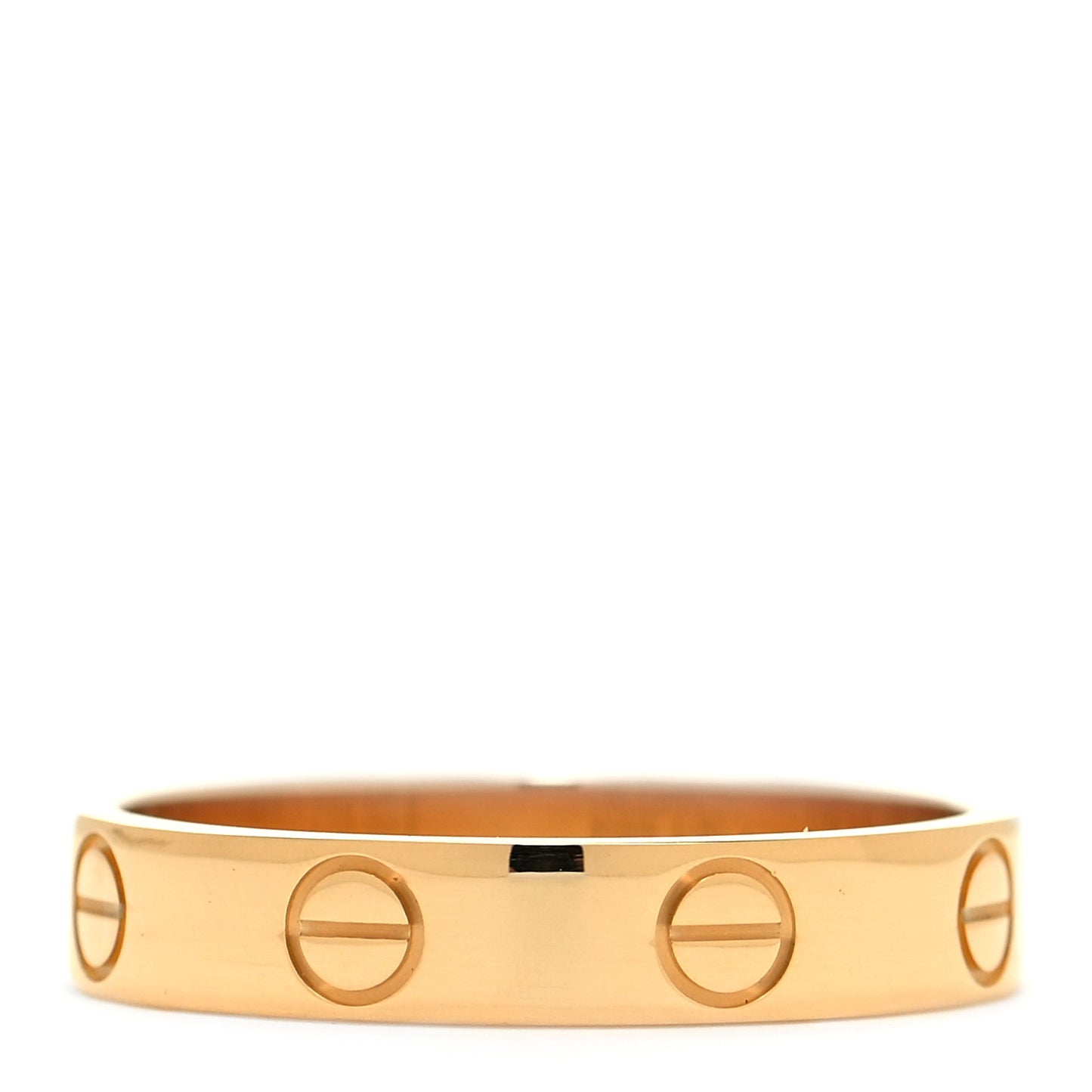 18K Yellow Gold 3.5mm LOVE Wedding Band Ring 52 6