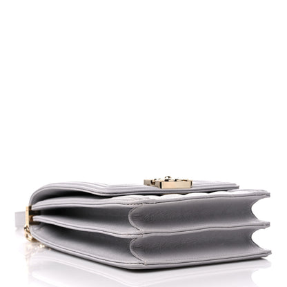 Chanel Caviar Quilted North South Boy Flap Light Grey 4 of 9