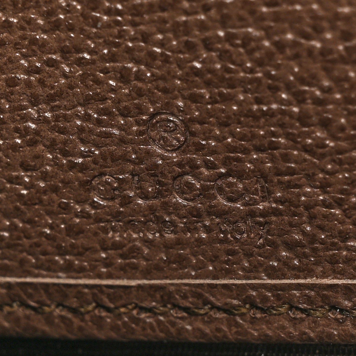 GG Supreme Monogram Web Ophidia Zip Around Wallet Brown