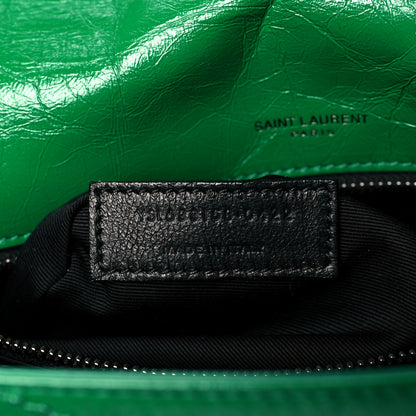 Saint Laurent Crinkled Calfskin Matelasse Monogram Medium Niki Chain Satchel New Vert Praire 7 of 10