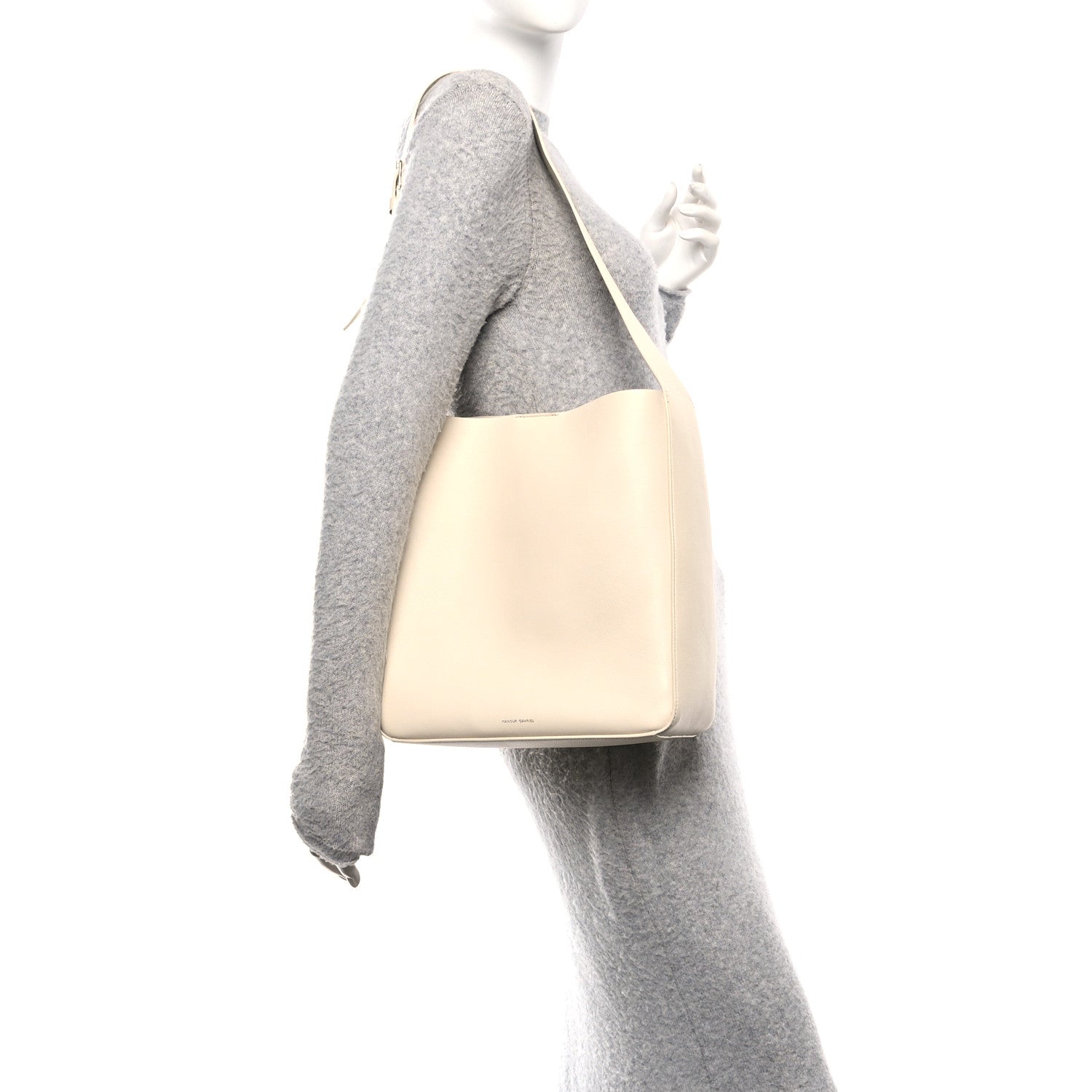 Mansur Gavriel Calfskin Box Hobo Bag Jasmine 2 of 10