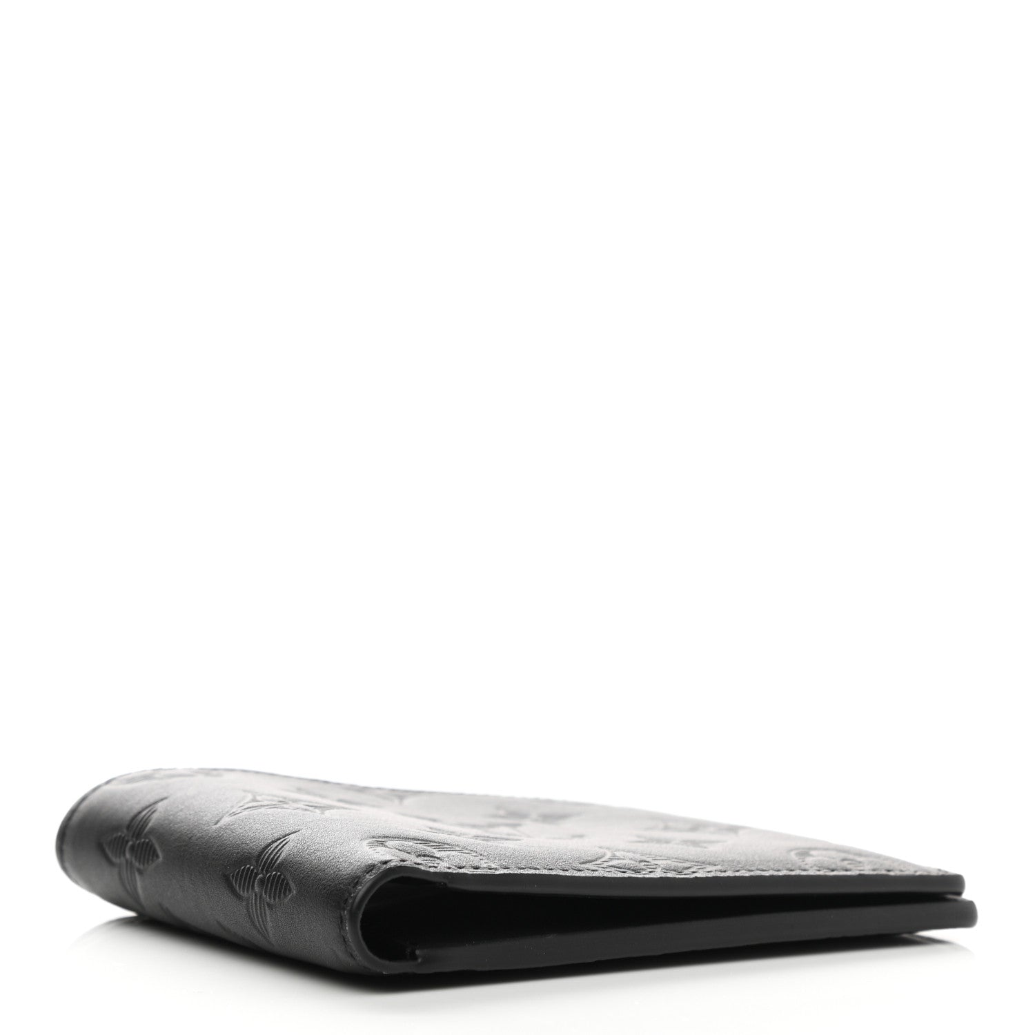 Louis Vuitton Calfskin Monogram Shadow Multiple Wallet Black 4 of 7