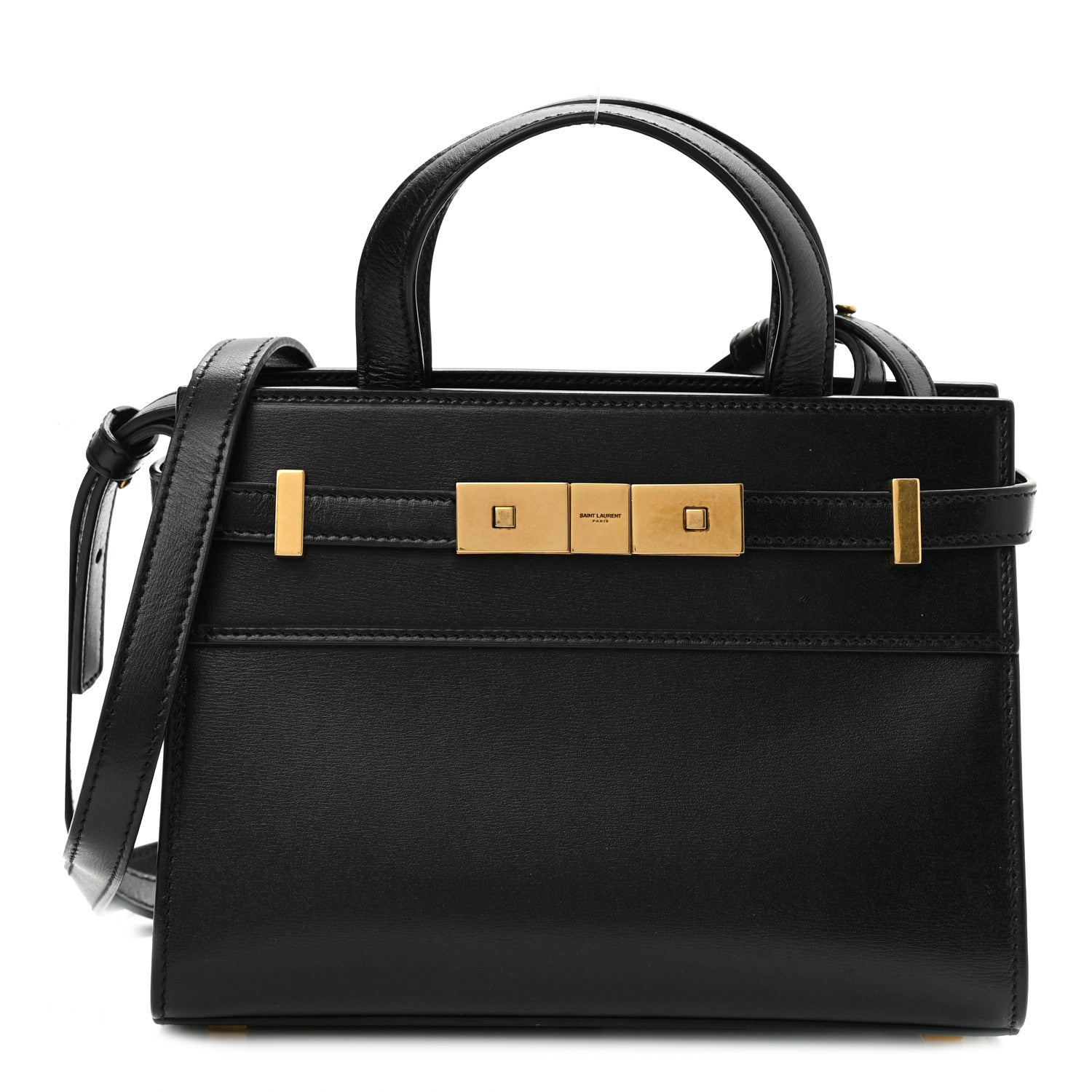 Saint Laurent Smooth Calfskin Manhattan Nano Shopper Tote Black 1 of 8